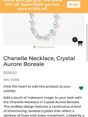 Chantelle Iridescent Crystal Necklace with Silver Links